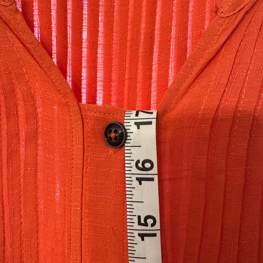 Maeve — Orange Sleeveless V-Neck Flowy Blouse — Size 10 — Anthropologie - Picture 3 of 13